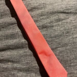 Elegant Coral Pink Skinny Tie